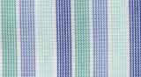 100% Cotton: Greens and blues fancy stripe