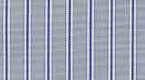 100% cotton: Pale grey with white and dark blue stripes